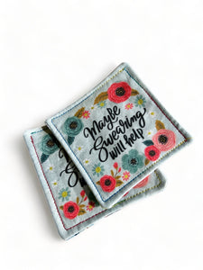 Mug Rugs: cotton coasters, fabric coasters