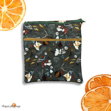 Load image into Gallery viewer, Reusable Pad Bag, Cloth Pad Wrapper, Cloth Pad Wet Bag, Waterproof Pad Bag, Sanitary Pad Bag, Waterproof Pouch, Pad Pouch,mushroom field
