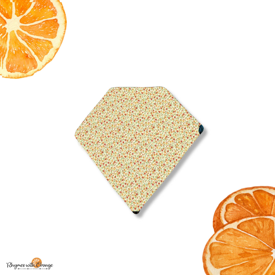 5 Inch thong liner, Eco-Friendly Reusable Cloth Liner – Light Absorbency - Cotton Topper - Sustainable for moderate flow- yellow floral