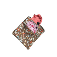 Load image into Gallery viewer, Reusable Pad Bag, Cloth Pad Wrapper, Cloth Pad Wet Bag, Waterproof Pad Bag, Sanitary Pad Bag, Waterproof Pouch, Pad Pouch,mushroom field
